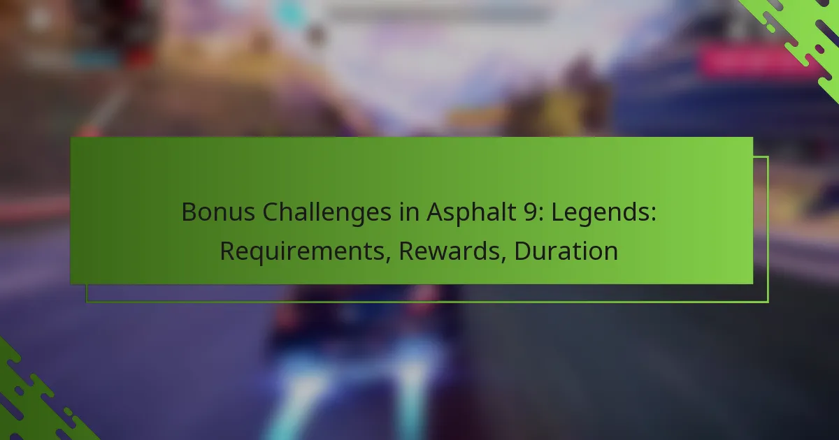 Bonus Challenges in Asphalt 9: Legends: Requirements, Rewards, Duration