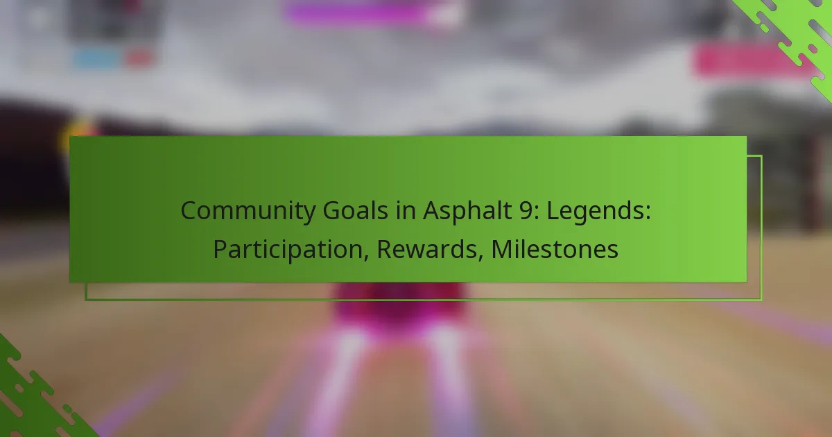 Community Goals in Asphalt 9: Legends: Participation, Rewards, Milestones