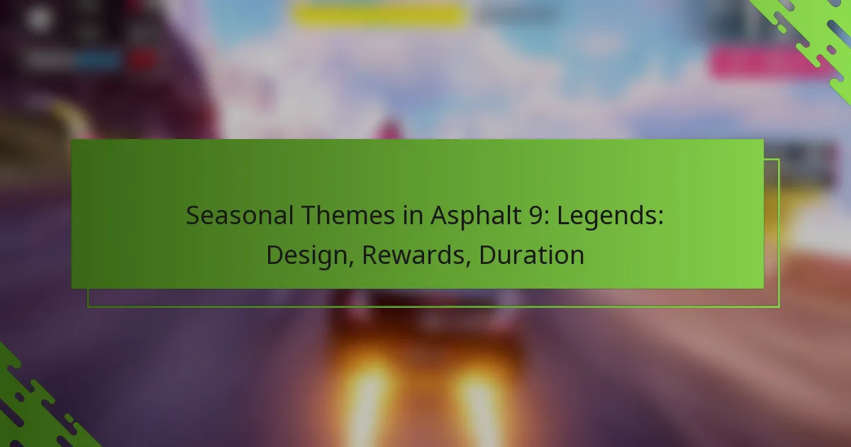Seasonal Themes in Asphalt 9: Legends: Design, Rewards, Duration