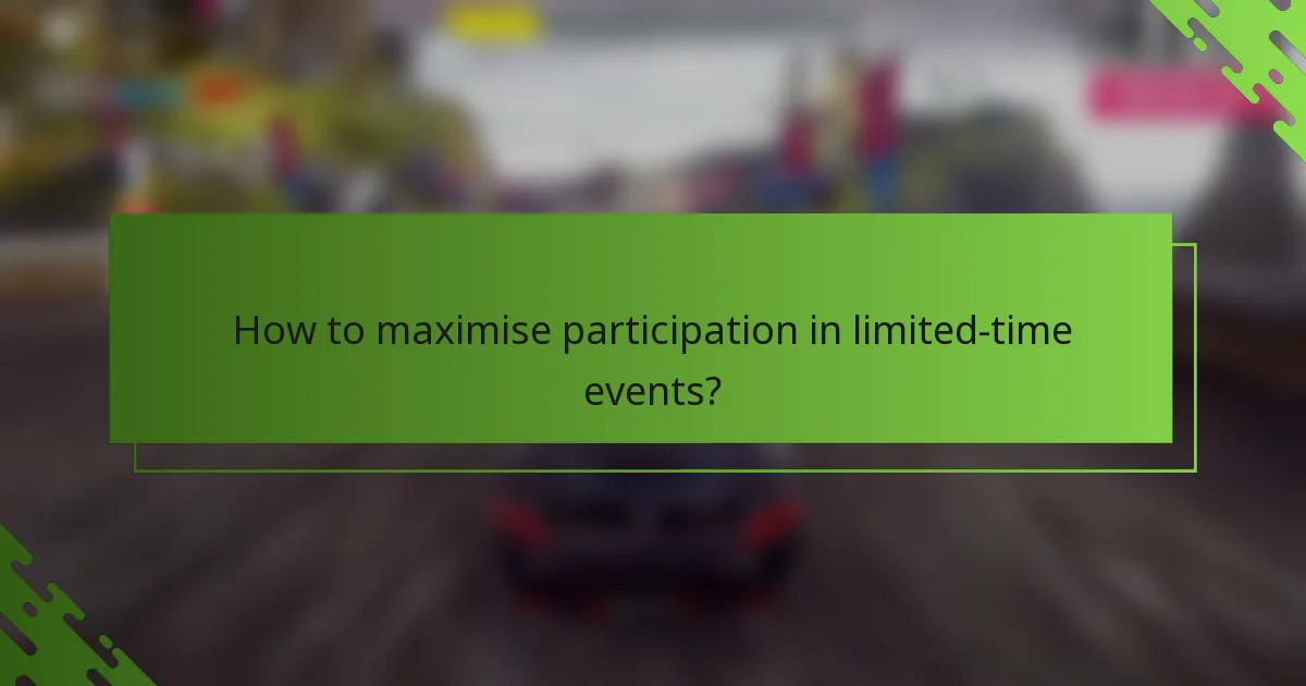 How to maximise participation in limited-time events?