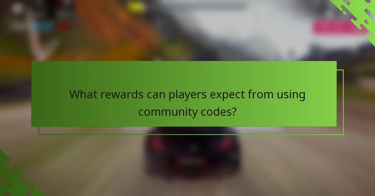 What rewards can players expect from using community codes?
